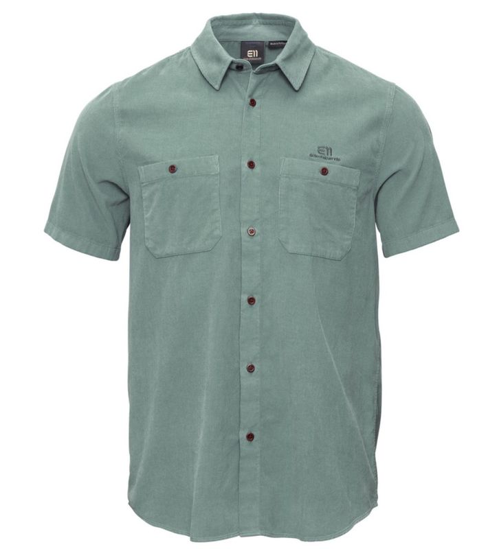 ELEVENATE M ESTATE CORD SHIRT SEA GREEN 