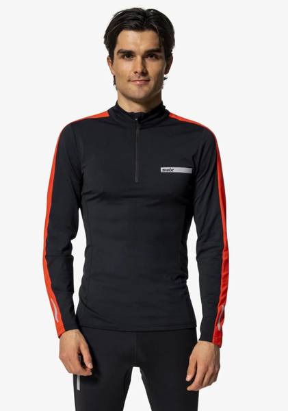 SWIX ROADLINE NTS HALF ZIP GENSER HERRE BLACK