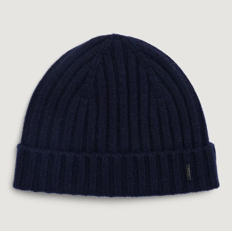 Ferro Cashmere Beanie Navy