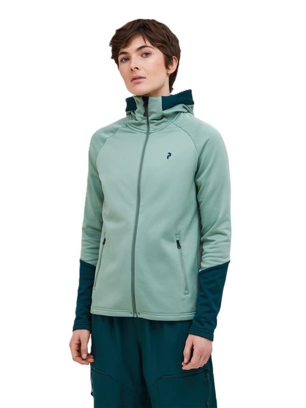 W Rider Essentials Zip Hood Green Valley