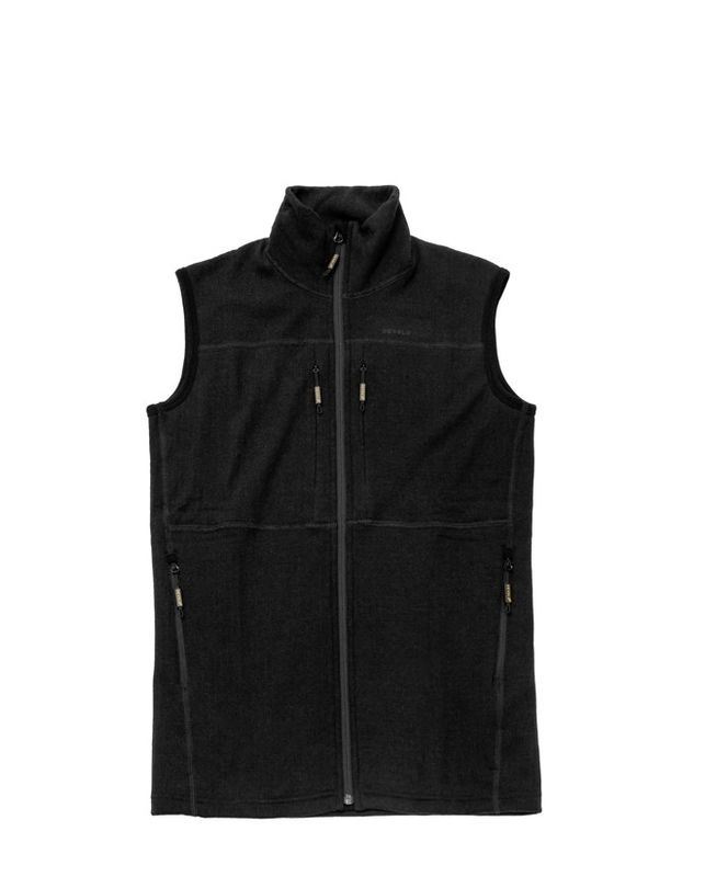 Egga Grid Merino Vest Man Caviar