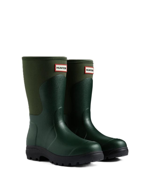 Unisex Balmoral Neoprene Short Boot Dark Olive Black