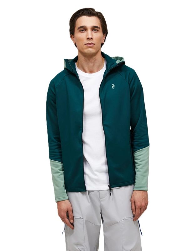 M Rider Essentials Midlaye Zip Hood Ponderosa Pine / Green Valley
