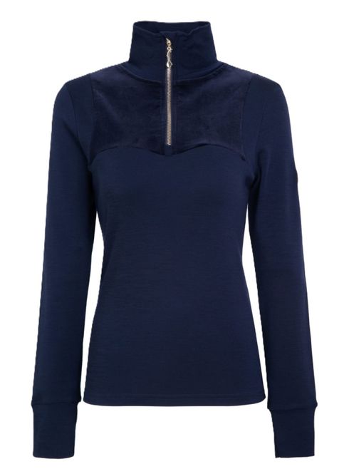 Hovedbilde Sirdal Merino Cord Half-Zip Blue Ink